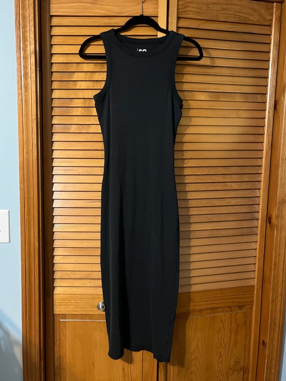 SO Black Sleeveless Midi Dress